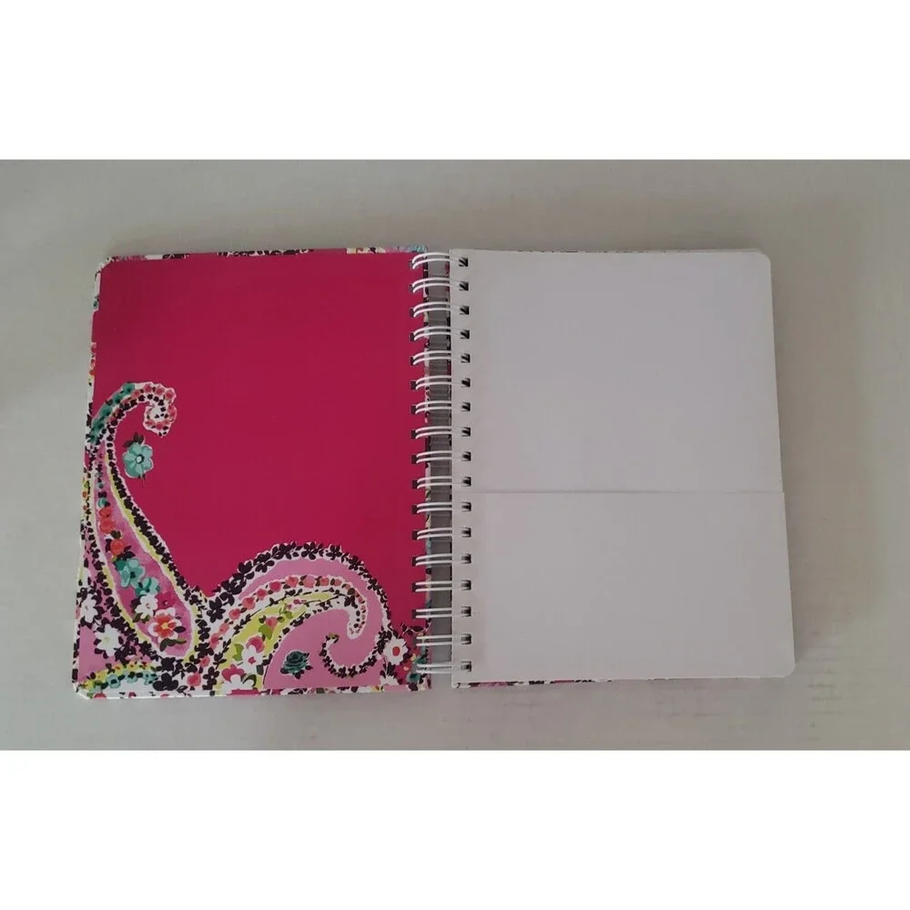 VERA BRADLEY Undated 12 Month Planner Wildflower Paisley Fuchsia Stickers Pink
